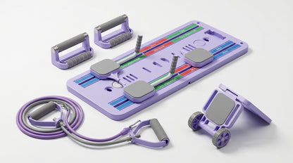 4-in-1 Pilates Board with Resistance Bands & Ab Roller