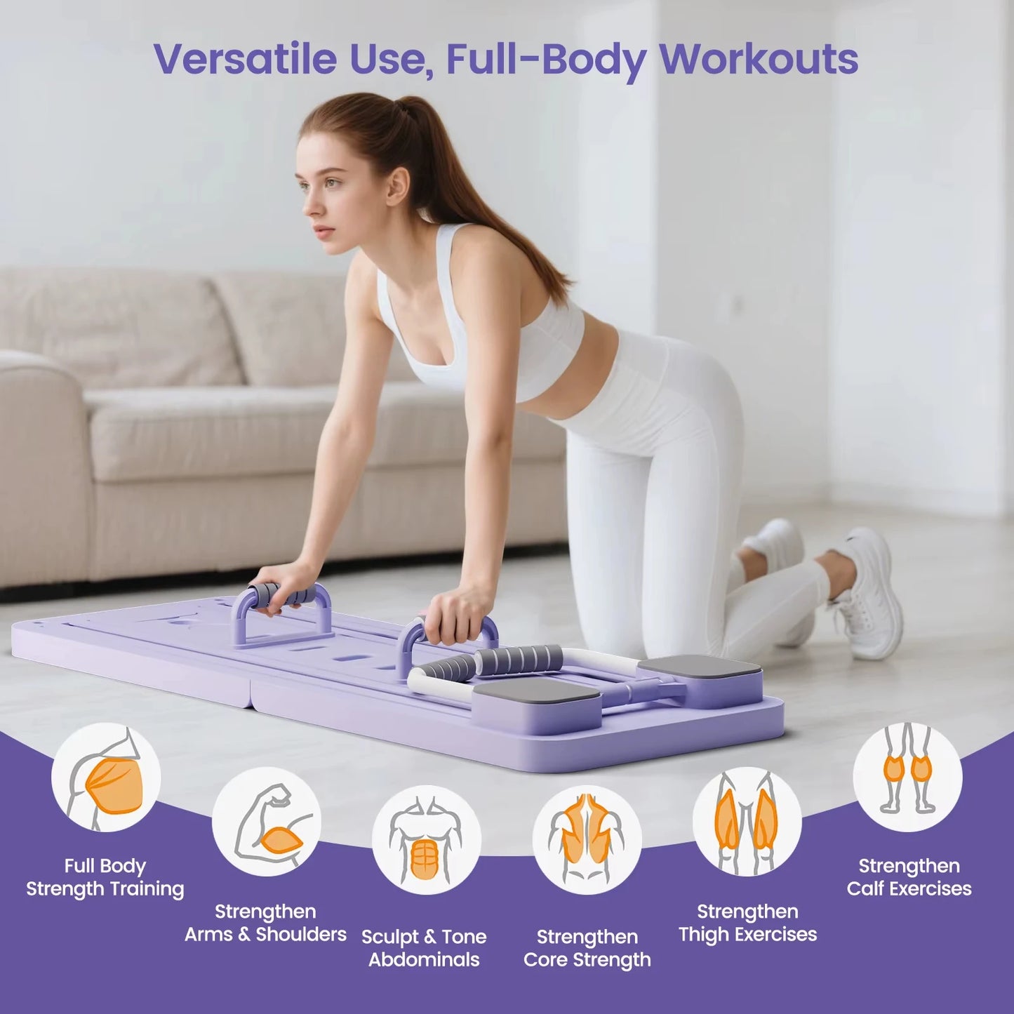 4-in-1 Foldable Pilates Board – Core, Glutes & Full Body Home Workout | CoreFlow Board