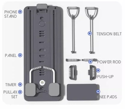 4-in-1 Pilates Board with Resistance Bands & Ab Roller